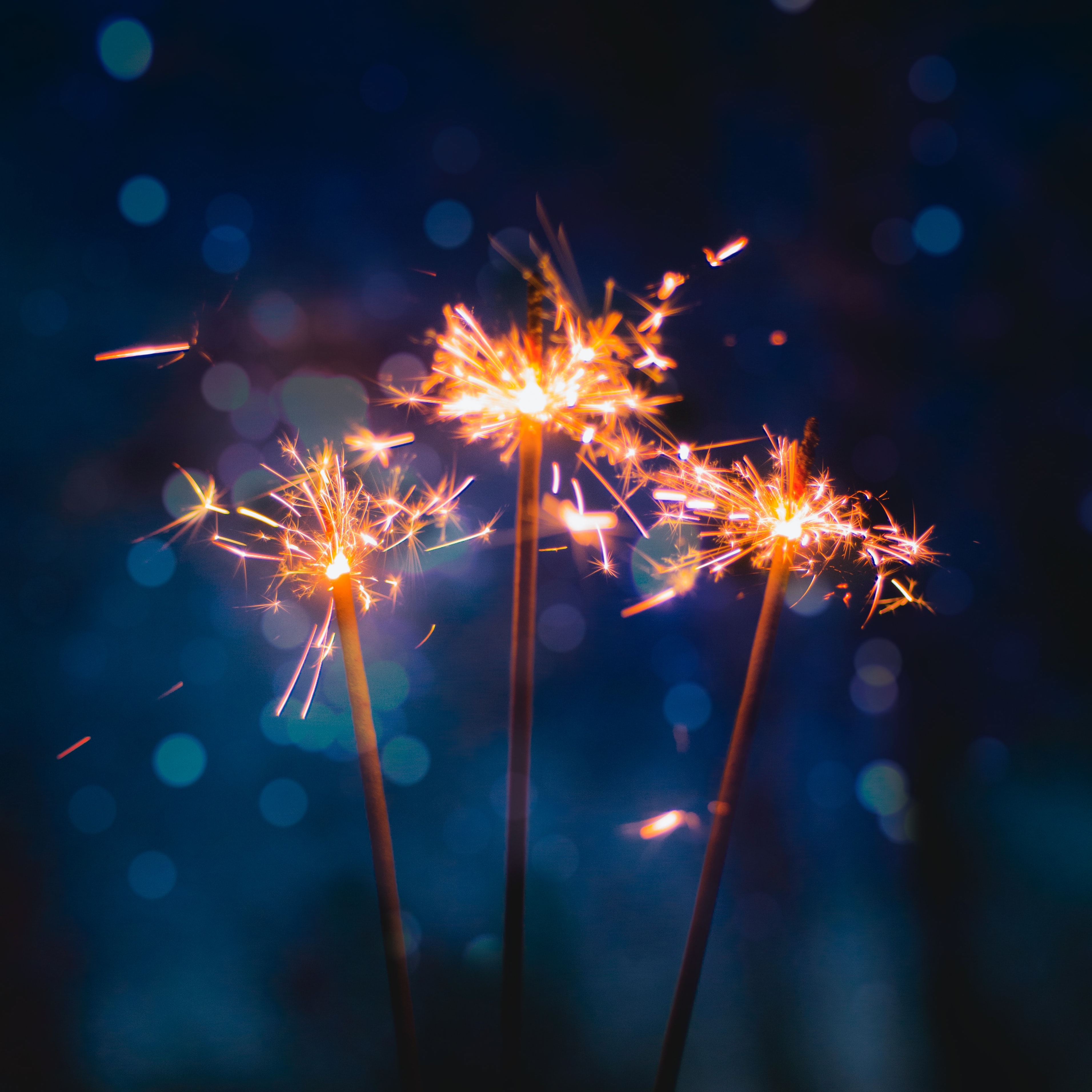 Three sparklers